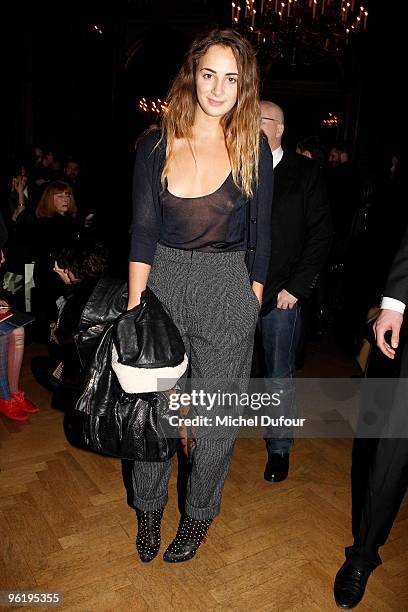 Alexia Niedzielski attends Givenchy Fashion Show during Paris Fashion Week Haute Couture S/S 2010 on January 26, 2010 in Paris, France.