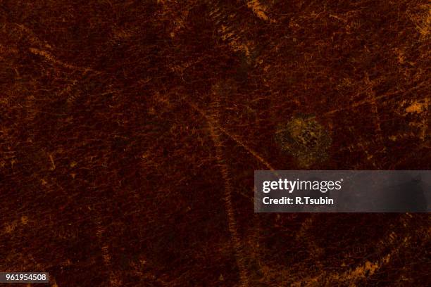 grunge and old leather texture with dark edges - mottled skin stockfoto's en -beelden