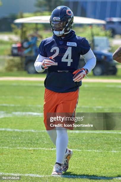 Chicago Bears running back Jordan Howard participates during the Bears OTA session on May 23, 2018 at Halas Hall, in Lake Forest, IL.
