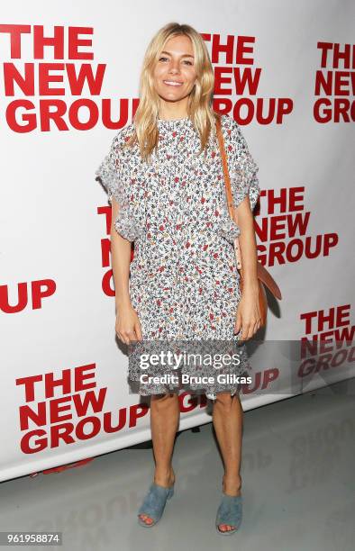 Sienna Miller poses at the opening night after party for The New Group Theater's new play "Peace For Mary Frances" at The Yotel Social Drink & Food...