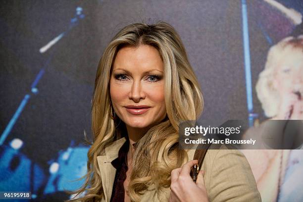 Caprice attends the ABBAWORLD premiere at Earls Court on January 26, 2010 in London, England.