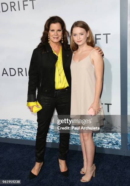 Actress Marcia Gay Harden and her Daughter Julitta Dee Harden Scheel attend the premiere of STX Films' "Adrift" at Regal LA Live Stadium 14 on May...