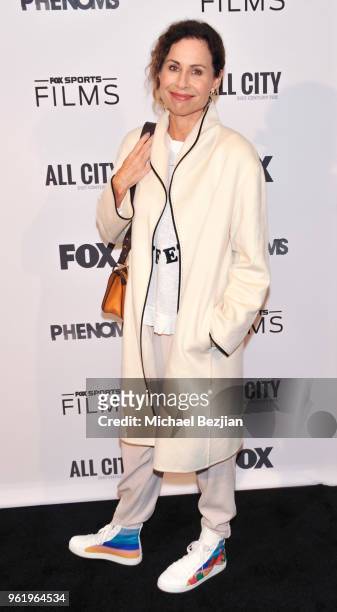 Minnie Driver arrives at Fox Sports Phenoms LA Premiere on May 23, 2018 in Los Angeles, California.