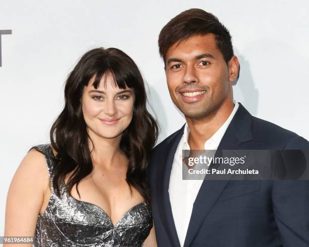 Actress Shailene Woodley and Rugby Football Player Ben Volavola attend the premiere of STX Films' "Adrift" at Regal LA Live Stadium 14 on May 23,...