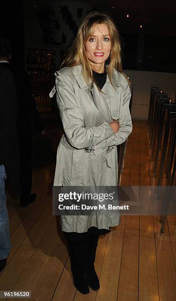 Natasha McElhone attends the afterparty following the press night of 'Enron', at Asia de Cuba in St. Martins Lane Hotel on January 26, 2010 in...