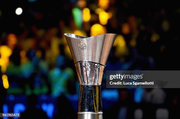 Turkish Airlines EuroLeague Trophy before 2018 Turkish Airlines EuroLeague F4 Championship Game between Real Madrid v Fenerbahce Dogus Istanbul at...