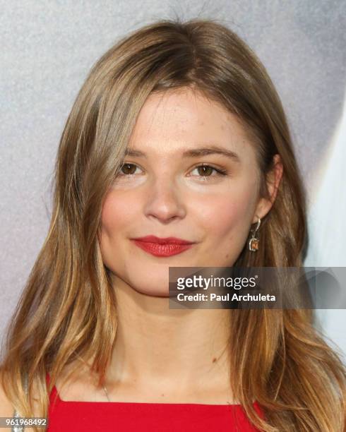 Actress Stefanie Scott attends the premiere of STX Films' "Adrift" at Regal LA Live Stadium 14 on May 23, 2018 in Los Angeles, California.