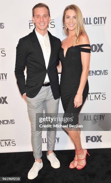 Stuart Holden and Karalyn West attend the Fox Sports Phenoms LA Premiere on May 23, 2018 in Los Angeles, California.