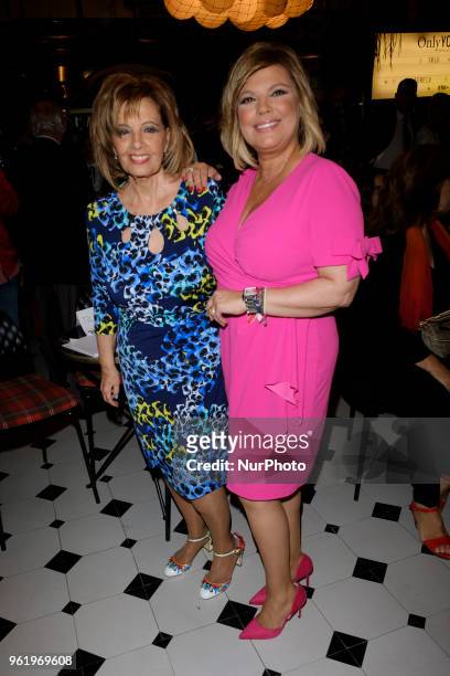 Terelu Campos and María Teresa Campos attends the presentation of the TRLU jewelry May 23, 2018 in Madrid, Spain.