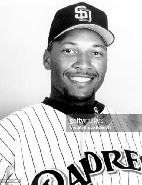 Gary Sheffield of the San Diego Padres poses for a portrait during Spring Training circa March, 1993 in Yuma, Arizona.