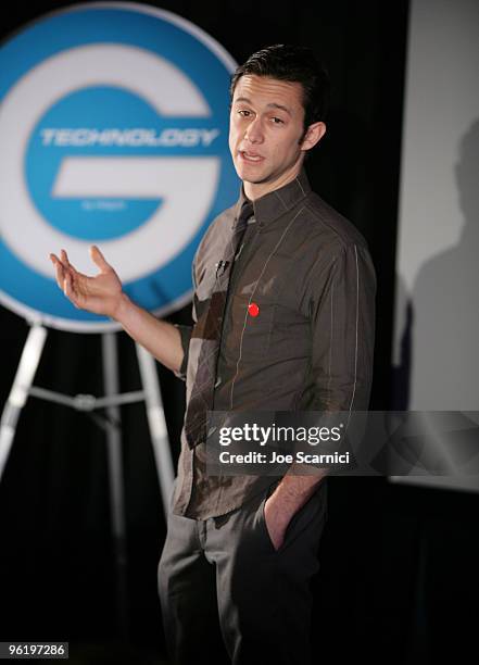 Joseph Gordon-Levitt speaks at Drive Your Creativity during the 2010 Sundance Film Festival at New Frontier on Main on January 26, 2010 in Park City,...