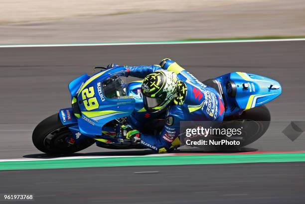 Andrea Iannone during the Moto GP test in the Barcelona Catalunya Circuit, on 23th May 2018 in Barcelona, Spain. --