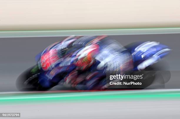 Maverick Vinales during the Moto GP test in the Barcelona Catalunya Circuit, on 23th May 2018 in Barcelona, Spain. --