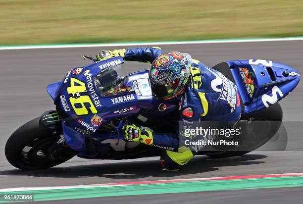 Valentino Rossi during the Moto GP test in the Barcelona Catalunya Circuit, on 23th May 2018 in Barcelona, Spain. --