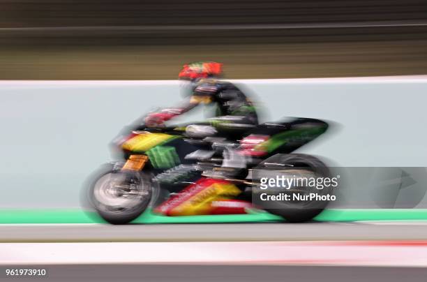Johann Zarco during the Moto GP test in the Barcelona Catalunya Circuit, on 23th May 2018 in Barcelona, Spain. --
