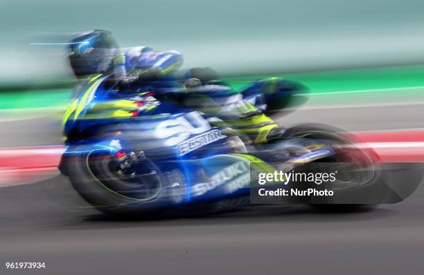 Alex Rins during the Moto GP test in the Barcelona Catalunya Circuit, on 23th May 2018 in Barcelona, Spain. --