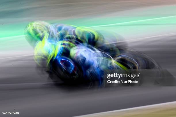 Alex Rins during the Moto GP test in the Barcelona Catalunya Circuit, on 23th May 2018 in Barcelona, Spain. --