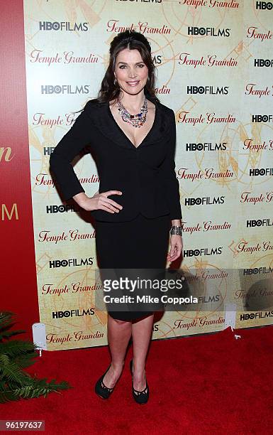 Actress Julia Ormond attends the premiere of "Temple Grandin" at the Time Warner Screening Room on January 26, 2010 in New York City.