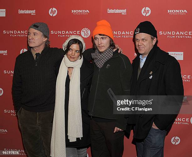 Actors Kevin Kline, Katie Holmes, Pail Dano and John C. Reilly attend the 'The Extra Man' premiere during the 2010 Sundance at Eccles Center Theatre...