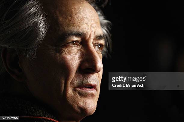 Actor David Strathairn attends the "Temple Grandin" New York premiere at the Time Warner Screening Room on January 26, 2010 in New York City.