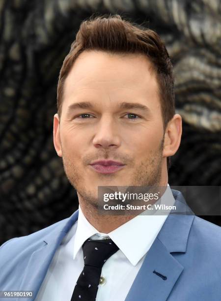 Chris Pratt attends the 'Jurassic World: Fallen Kingdom' photocall at London Bridge on May 24, 2018 in London, England.