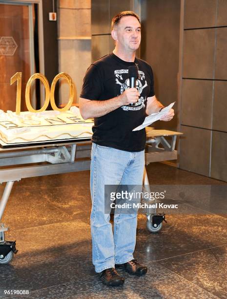 Bones" Executive Producer/Creator Hart Hanson attends the 20th Century Fox's "Bones" 100th Episode Celebration at Fox Studio Lot on January 26, 2010...