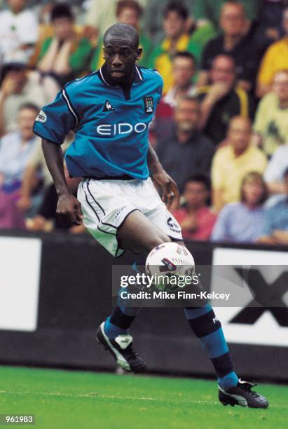 Paulo Wanchope of Manchester City on the ball during the Nationwide League Division One match between Manchester City and Norwich City at Carrow Road...