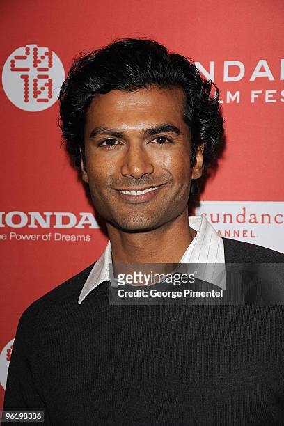 Actor Sendhil Ramamurthy attends the "It's A Wonderful Afterlife" premiere during the 2010 Sundance Film Festival at Eccles Center Theatre on January...