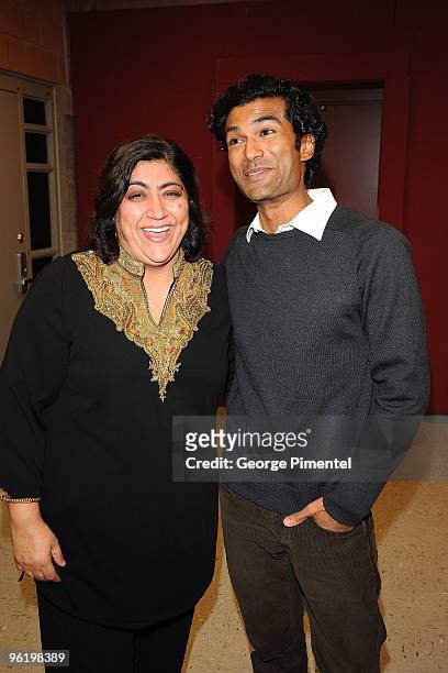 Director Gurinder Chadha and Actor Sendhil Ramamurthy attend the "It's A Wonderful Afterlife" premiere during the 2010 Sundance Film Festival at...