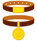 Colorful cartoon pet collar set