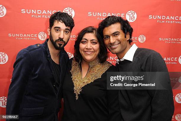 Actor Ray Panthaki, Director Gurinder Chadha and Actor Sendhil Ramamurthy attend the "It's A Wonderful Afterlife" premiere during the 2010 Sundance...