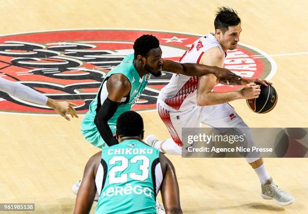 Paul Lacombe of Monaco during the Jeep Elite quarter-final play-off match between Monaco and Elan Bearnais Pau on May 23, 2018 in Monaco, Monaco.