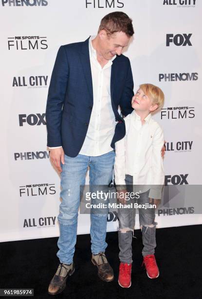 James Tupper and family attend the Fox Sports Phenoms LA Premiere on May 23, 2018 in Los Angeles, California.