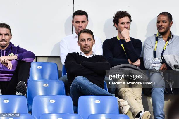 Olivier Sadran President of Toulouse during the Ligue 1 play-off match between AC Ajaccio and Toulouse at Stade de la Mosson on May 23, 2018 in...