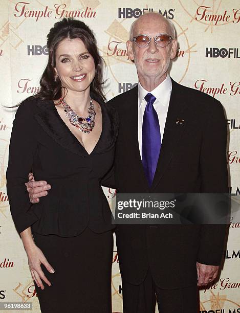 Actress Julia Ormond and director Mick Jackson attends the "Temple Grandin" New York premiere at the Time Warner Screening Room on January 26, 2010...
