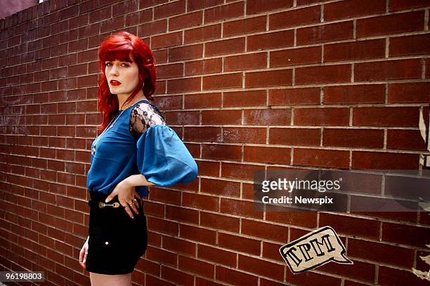 Singer Florence Welsh of band Florence and the Machine poses in Surry Hills on January 25, 2010 in Sydney, Australia.