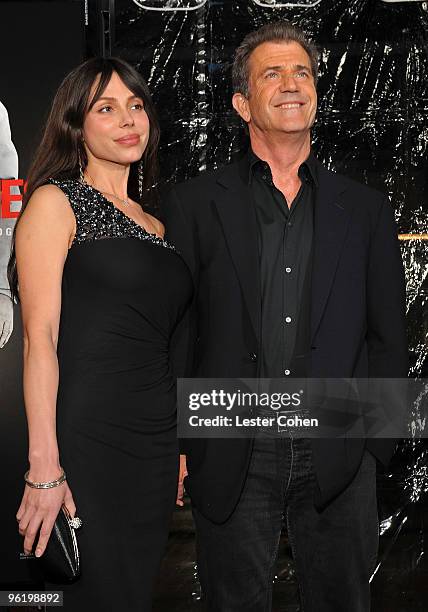 Oksana Grigorieva and actor Mel Gibson arrive at the "Edge Of Darkness" premiere held at Grauman's Chinese Theatre on January 26, 2010 in Hollywood,...