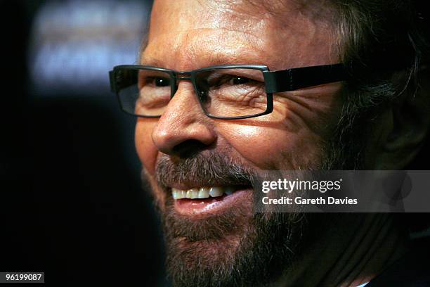 Bjorn Ulvaeus arrive at the ABBAWORLD Exhibition at Earls Court on January 26, 2010 in London, England.