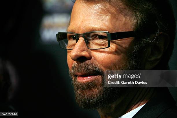 Bjorn Ulvaeus arrive at the ABBAWORLD Exhibition at Earls Court on January 26, 2010 in London, England.