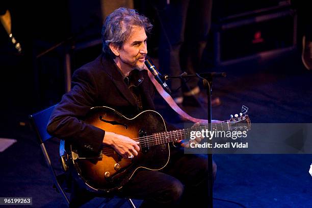 Howe Gelb of Giant Sand performs on stage at Sala Apolo on January 26, 2010 in Barcelona, Spain.