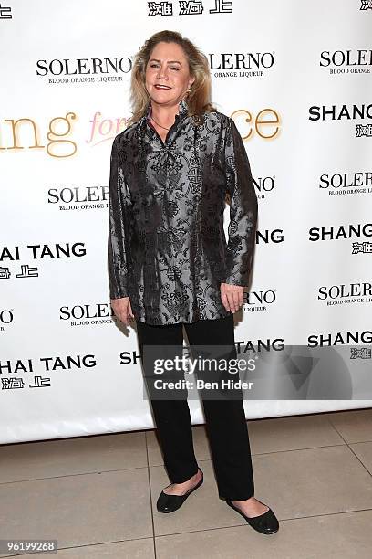 Actress Kathleen Turner attends the premiere of "Falling For Grace" at the Asia Society on January 26, 2010 in New York City.