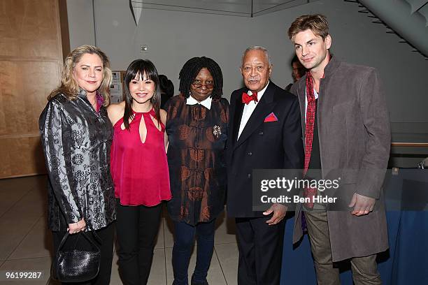 Actors Kathleen Turner, Fay Ann Lee, Whoopi Goldberg, former New York City Mayor David Dinkins and actor Gale Harold attend the premiere of "Falling...