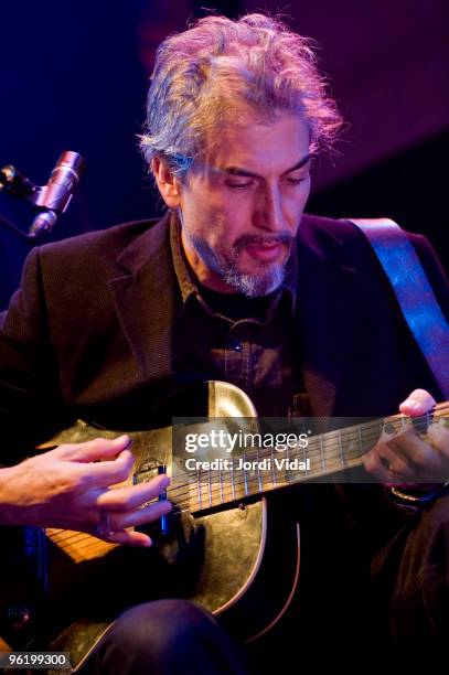 Howe Gelb of Giant Sand performs on stage at Sala Apolo on January 26, 2010 in Barcelona, Spain.