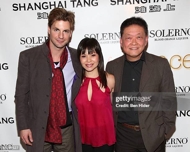 Actors Gale Harold, Fay Ann Lee and Clem Cheung attend the premiere of "Falling For Grace" at the Asia Society on January 26, 2010 in New York City.