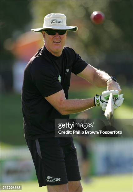 New Zealand coach John Bracewell before the start of play on day two of the 1st Test match between New Zealand and England at Seddon Park, Hamilton,...