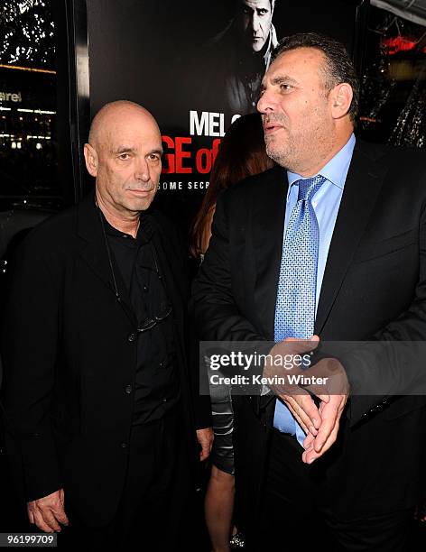 Director Martin Campbell and producer Graham King arrive at the premiere Of Warner Bros. "The Edge Of Darkness" held at Grauman's Chinese Theatre on...