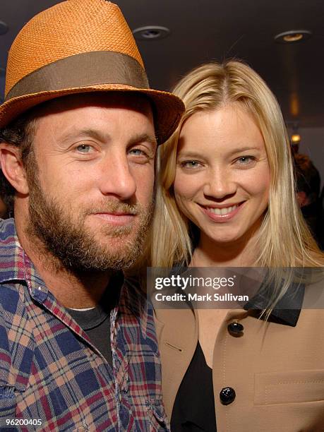 Actors Scott Caan and Amy Smart attend the RIMOWA Rodeo Drive Boutique launch party on January 26, 2010 in Beverly Hills, California.