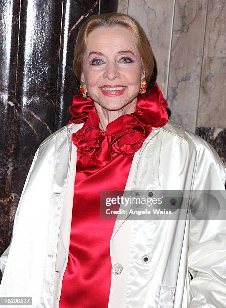 Actress Anne Jeffreys attends the opening night of 'STOMP' at the Pantages Theatre on January 26, 2010 in Hollywood, California.