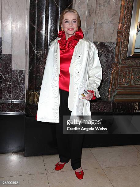 Actress Anne Jeffreys attends the opening night of 'STOMP' at the Pantages Theatre on January 26, 2010 in Hollywood, California.