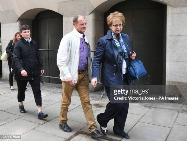 Sophie Lionnet's mother Catherine Devallonne and father Patrick Lionnet outside the Old Bailey, London, after Sabrina Kouider and Ouissem Medouni,...